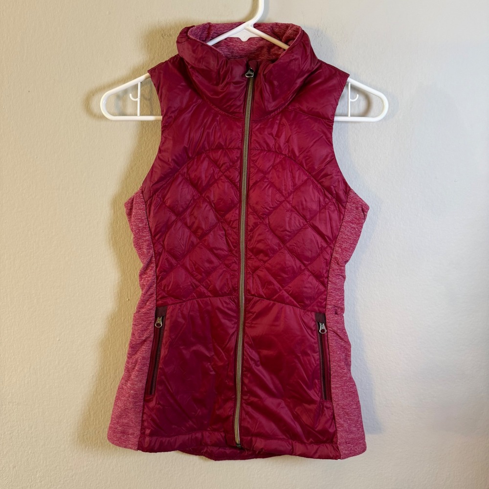 Lululemon‎ Run For Cold Quilted Puffer Vest Berry Pink Heathered Size 2